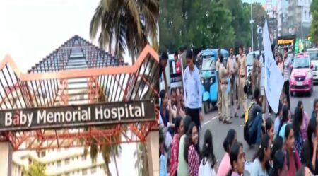 ബേബി മെമ്മോറിയലിൽ നഴ്സുമാരുടെ പ്രതിഷേധം; റോഡ് ഉപരോധത്തിന് പിന്നാലെ നിർണ്ണായക ചർച്ച.