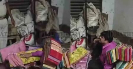 പശ്ചിമ ബംഗാളിൽ വീട് പദ്ധതി തട്ടിപ്പ്; സാരിക്കൂമ്പാരത്തിൽ ഒളിച്ചിരുന്ന തൃണമൂൽ നേതാവ് പിടിയിൽ