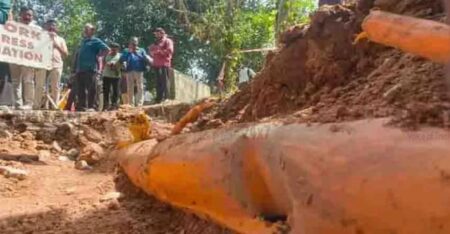 തിരുവനന്തപുരം കുമാരപുരത്ത് ഗ്യാസ് പൈപ്പ് ലൈൻ പൊട്ടി വാതക ചോർച്ച; പ്രദേശത്ത് സുരക്ഷ ശക്തമാക്കി