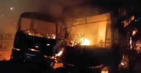 രാജസ്ഥാനിൽ ബസും ട്രക്കും കൂട്ടിയിടിച്ചുണ്ടായ തീപിടുത്തം; ഏഴ് മരണം, 22 പേർക്ക് പരിക്ക്