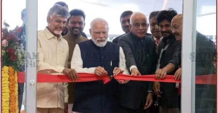 ഭോഗപുരം വിമാനത്താവളം രാജ്യത്തിന് സമർപ്പിച്ചു; ആന്ധ്രാപ്രദേശിൽ 18,000 കോടിയുടെ വികസന പദ്ധതികൾക്ക് തുടക്കം കുറിച്ചു